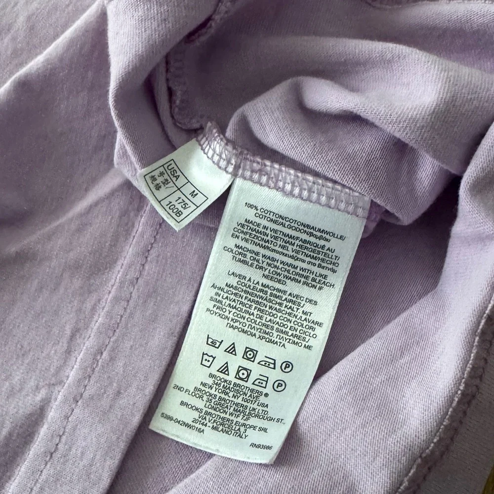 Brooks Brothers Men's Crewneck Lavender Medium - Picture 8 of 8